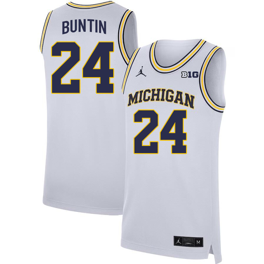 Michigan Wolverines #24 Bill Buntin College Basketball Jerseys Stitched Sale-White